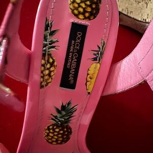 Dolce & Gabbana Pink Wedge Shoes